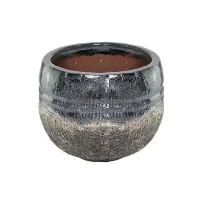 Vaso ceramica d.33 blu