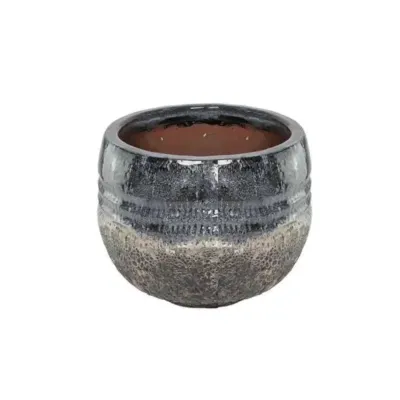 Vaso ceramica d.28 blu