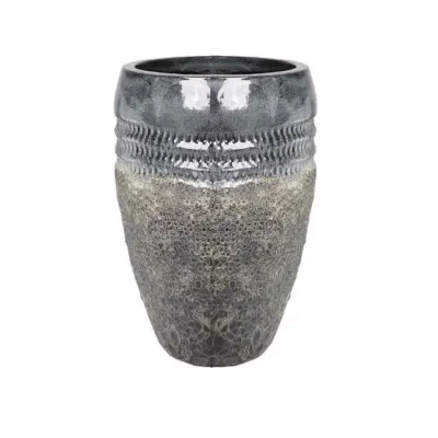 Vaso ceramica d.36 blu 