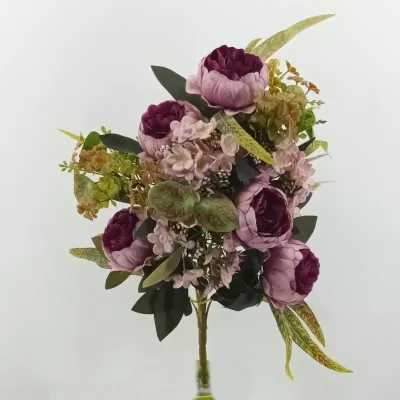 Peonia-ortensia frontale cm.54 rosa