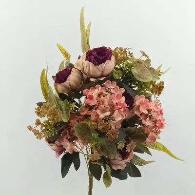 Peonia-ortensia frontale cm.54 mauve