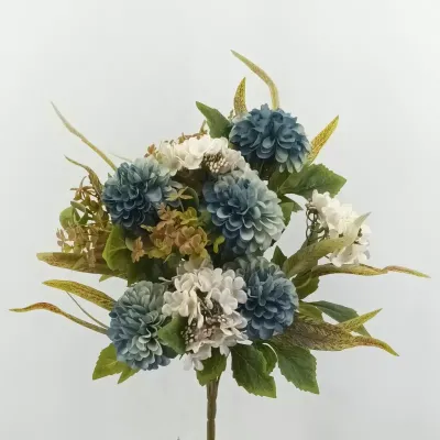 Zinnia-ortensia mazzo cm.54 blu