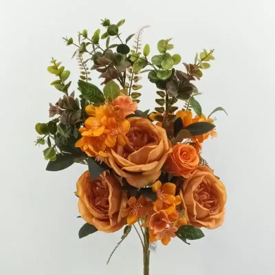 Rosa cabbage mazzo cm.55 arancione