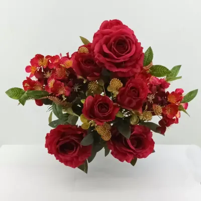 Rosa mazzo cm.59 rosso
