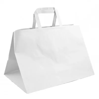 Shopper carta piat.35x31 bianco (pz.25)