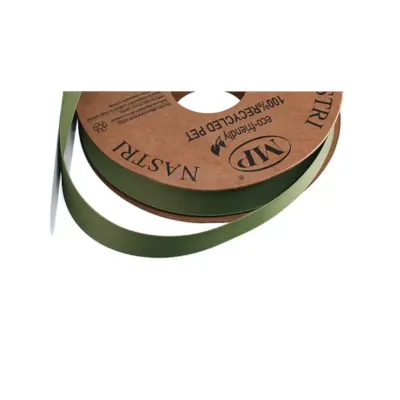 Nastro recyc.pet mm.15 m.20 verde oliva