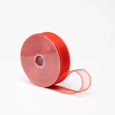Nastro organza bord.mm.40 m.50 rosso