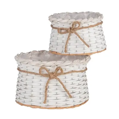 Cf-cachepot ovale 24x18 bianco (set 2)