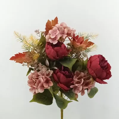 Rosa-ortensia mazzo cm.54 rosa