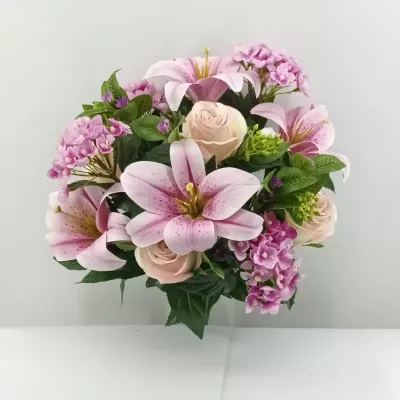 Lilium-rose mazzo cm. 50 fucsia