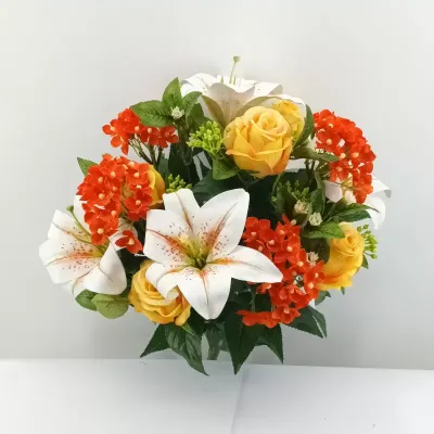 Lilium-rose mazzo cm. 50 arancione