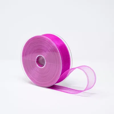Nastro organza bord.mm.40 m.50 fucsia