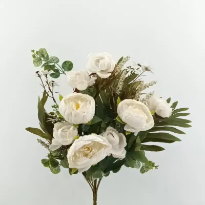 Peonia-eucalipto frontale cm.50 crema