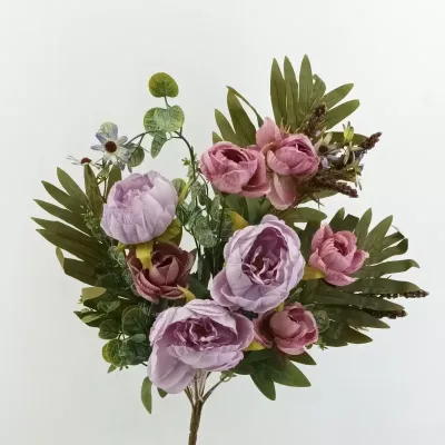Peonia-eucalipto frontale cm.50 lilla