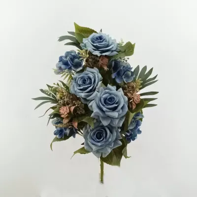 Rosa-ortensia frontale cm.58 azzurro