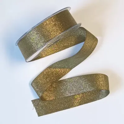 Nastro spark oro mm.30 mt.20 verde muschio