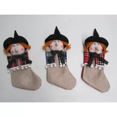 Calza juta 16x30 con befana (pz.3)