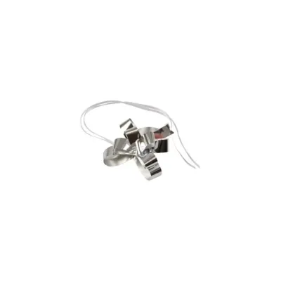 Fiocco metal mm.19 argento (pz.100)