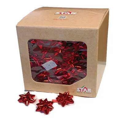 Stella adesiva mm.10 rosso metal (pz.152)