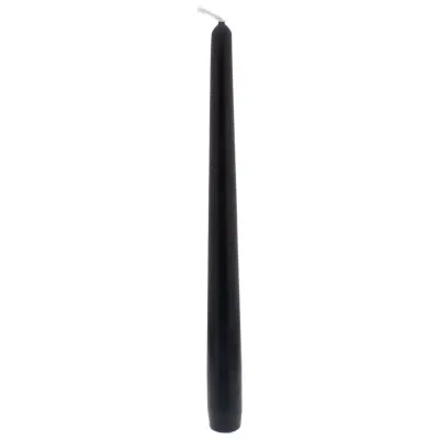 Candela conica 25 nero (pz 12)