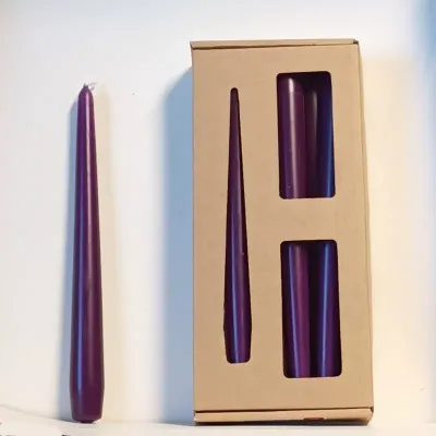Candela conica 25 mora (pz 12)
