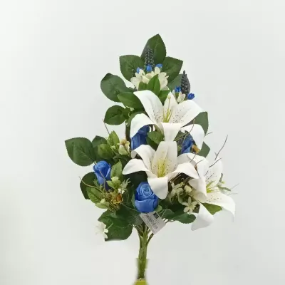 Lilium-rose frontale cm. 58 blu