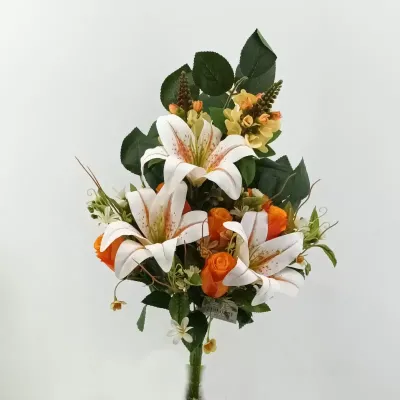 Lilium-rose frontale cm. 58 arancione