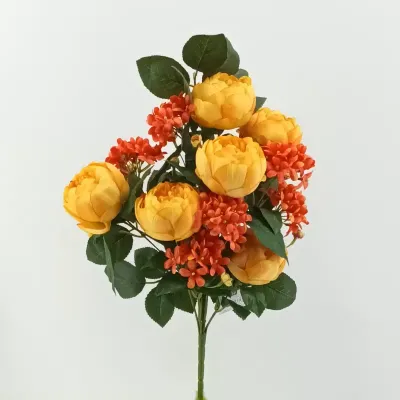 Peonia-ortensia frontale cm.50 arancione
