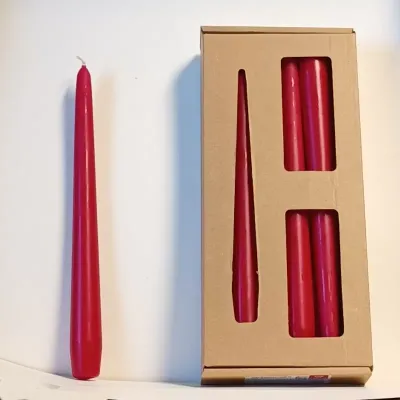 Candela conica 30 c rosso scuro (pz 12)