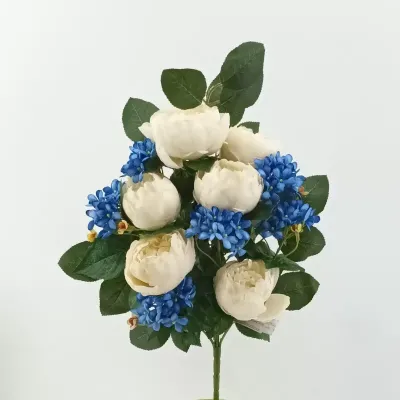 Peonia-ortensia frontale cm.50 bianco