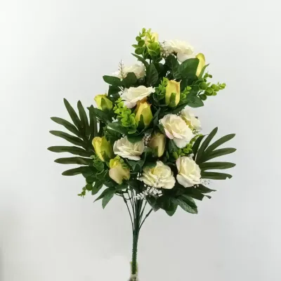 Frontale rosa-bocciolo cm. 60 crema-verde
