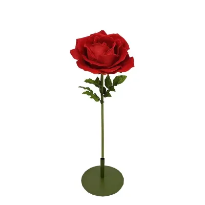 Rosa velluto h.136 rosso