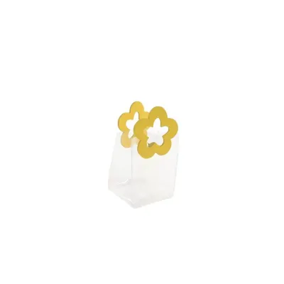 Borsa pvc 6x5 h.8 manici gialli (pz.6)