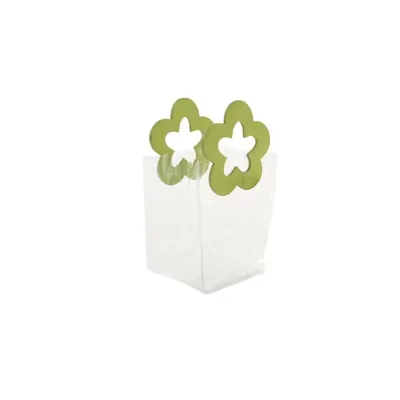 Borsa pvc 6x5 h.8 manici verdi (pz.6)