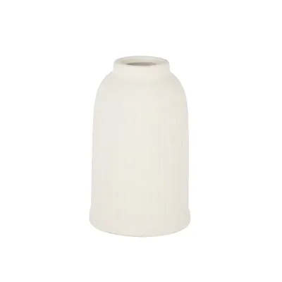 Portafiori righe h.15 bianco