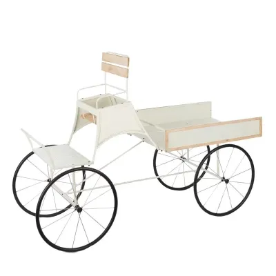 Calesse metallo 168x69 h.121 bianco