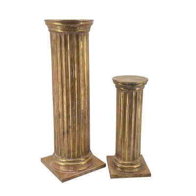Colonna metallo h.96 oro (set 2)