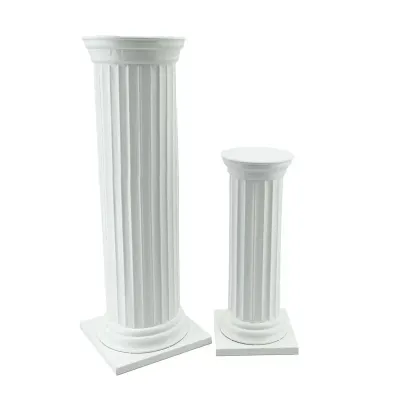 Colonna metallo h.96 bianco (set 2)