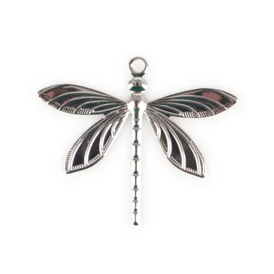 Libellula metallo cm.5 argento (pz.36)