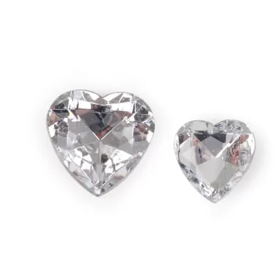 Cuore acrilico trasp. (pz.120)
