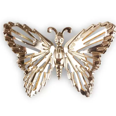 Farfalla metallo cm.5 champagne (pz.30)