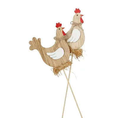 Gallina pick legno cm.9 (pz.12)