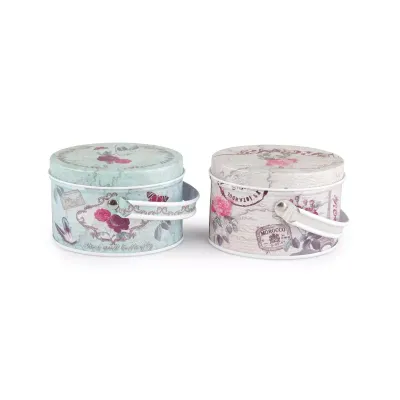 Scatola metallo 6x8 rosa (pz.6)