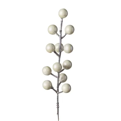 Bacche rametto cm.38 perla (pz.24)