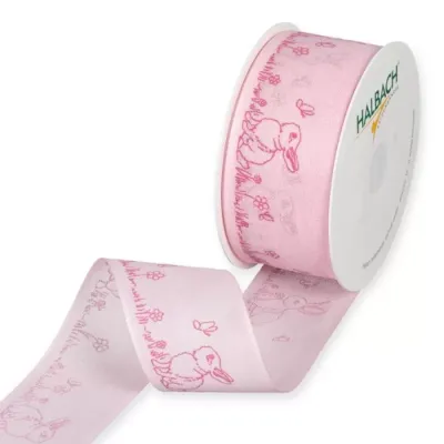 Nastro rabbits mm.40 m.16 rosa