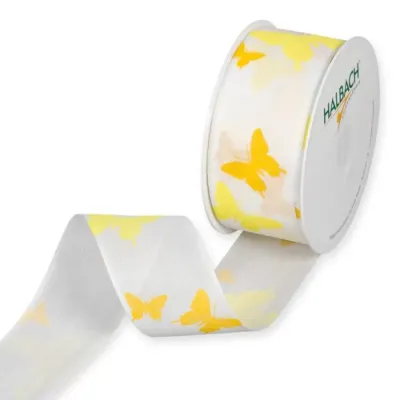 Nastro butterflies mm.40 m.16 giallo