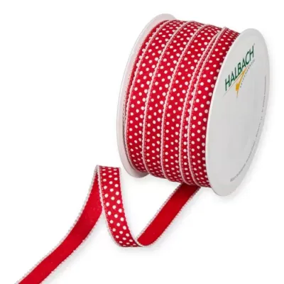Nastro dots mm.15 m.25 rosso
