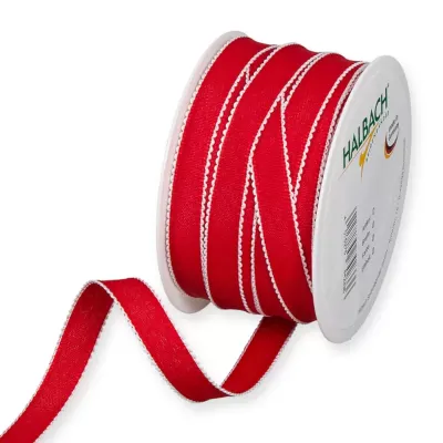 Nastro cotone bordo mm.15 m.25 rosso