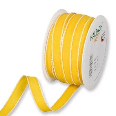 Nastro cotone bordo mm-15 m.25 giallo