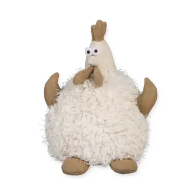 Gallina piumata h.25 beige